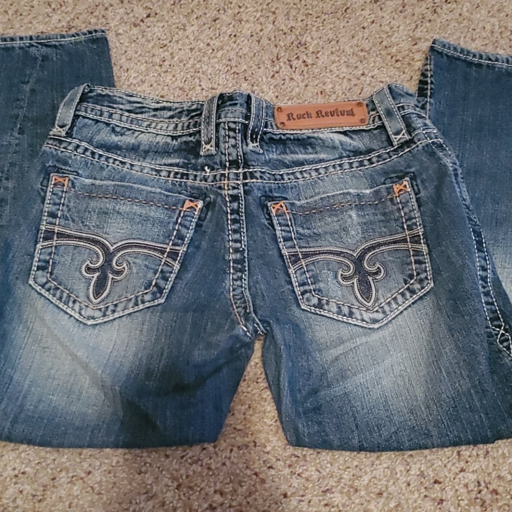 Rock Revival slim boyfriend Capris